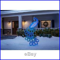 70 Lighted peacock Sculpture Pre Lit Outdoor Christmas Yard Decor Art holiday
