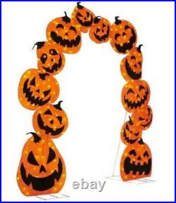 8 FT Led Lighted Spooky Arch Outdoor Indoor Halloween Yard Decoration Display