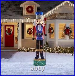 80 Lighted Nutcracker Toy Soldier Sculpture Outdoor Christmas Yard Decoration