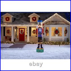 80 Lighted Nutcracker Toy Soldier Sculpture Outdoor Christmas Yard Decoration