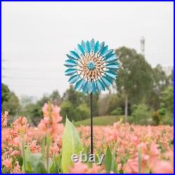 84 Large Metal Windmill Wind Kinetic Spinner Solar Garden Yard Decor Sculpture