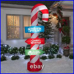96 Outdoor Lighted Inflatable Candy Cane Sculpture Yard Decor Figurine NEW