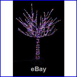 96-in Outdoor Yard Holiday Christmas Artificial Decor Pre-Lit LED Branch Tree