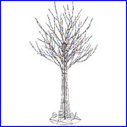 96-in Outdoor Yard Holiday Christmas Artificial Decor Pre-Lit LED Branch Tree