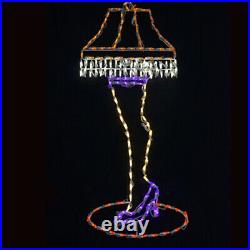 A Christmas Story Leg Lamp LED Outdoor Yard Art Wireframe Lighted Decoration