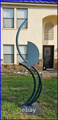 Abstract Metal Welded Sculpture Iron 7.5 feet tall Yard ART-We can help ship