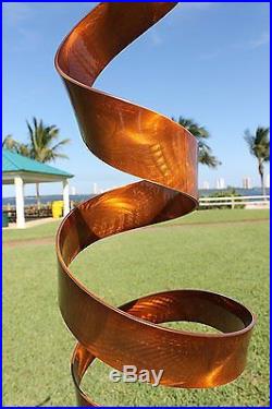 Abstract Modern Copper Freestanding Metal Yard Garden Sculpture Contemporary
