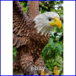America Eagle Statue Sculpture Metal Bald Eagle Garden Statue Bird Yard Decor