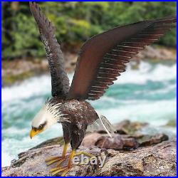 American Bald Eagle Large Outdoor Metal Statue Lawn Sculpture Garden Yard Art