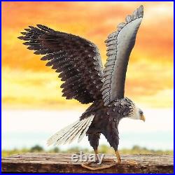 American Bald Eagle Large Outdoor Metal Statue Lawn Sculpture Garden Yard Art