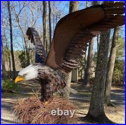 American Bald Eagle Large Outdoor Metal Statue Lawn Sculpture Garden Yard Art