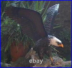 American Bald Eagle Large Outdoor Metal Statue Lawn Sculpture Garden Yard Art