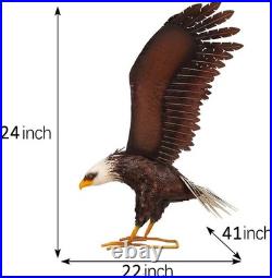 American Bald Eagle Large Outdoor Metal Statue Lawn Sculpture Garden Yard Art