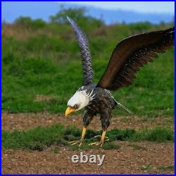 American Bald Eagle Large Outdoor Metal Statue Lawn Sculpture Garden Yard Art