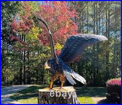 American Bald Eagle Large Outdoor Metal Statue Lawn Sculpture Garden Yard Art
