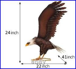 American Bald Eagle Large Outdoor Metal Statue Lawn Sculpture Garden Yard Art