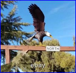 American Bald Eagle Large Outdoor Metal Statue Lawn Sculpture Garden Yard Art