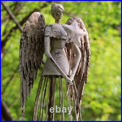 Angel Garden Statue Metal Yard Art Decor