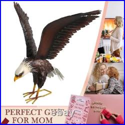 Bald Eagle Metal Garden Statue 40.6 Outdoor Yard Art Decor
