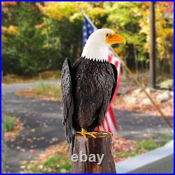 Bald Eagle Outdoor Metal Yard Art Statue & Sculpture for Garden Lawn Patio Decor