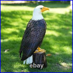 Bald Eagle Outdoor Metal Yard Art Statue & Sculpture for Garden Lawn Patio Decor