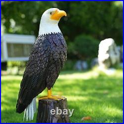 Bald Eagle Outdoor Metal Yard Art Statue and Sculpture for Garden Decoration