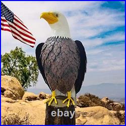 Bald Eagle Outdoor Metal Yard Art Statue and Sculpture for Garden Lawn Patio