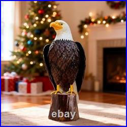 Bald Eagle Outdoor Metal Yard Art Statue and Sculpture for Garden Lawn Patio