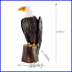 Bald Eagle Outdoor Metal Yard Art Statue and Sculpture for Garden Lawn Patio