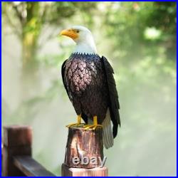 Bald Eagle Outdoor Metal Yard Art Statue and Sculpture for Garden Lawn Patio