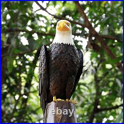 Bald Eagle Outdoor Metal Yard Art Statue and Sculpture for Garden Lawn Patio