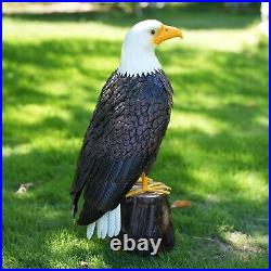 Bald Eagle Outdoor Metal Yard Art Statue and Sculpture for Garden Lawn Patio