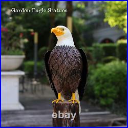 Bald Eagle Outdoor Metal Yard Art Statue and Sculpture for Garden Lawn Patio Liv