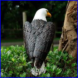 Bald Eagle Outdoor Metal Yard Art Statue and Sculpture for Garden Lawn Patio Liv