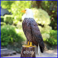 Bald Eagle Outdoor Metal Yard Art Statue and Sculpture for Garden Lawn Patio Liv