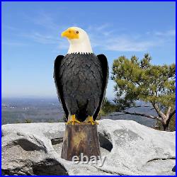 Bald Eagle Outdoor Metal Yard Art Statue and Sculpture for Garden Lawn Patio Liv