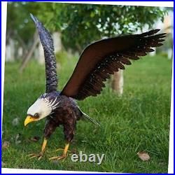 Bald Eagle Statue Outdoor Garden Sculpture Metal Yard Art Lawn