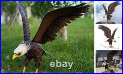 Bald Eagle Statue Outdoor Garden Sculpture Metal Yard Art Lawn