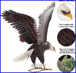 Bald Eagle Statue Outdoor Garden Sculpture Metal Yard Art Lawn