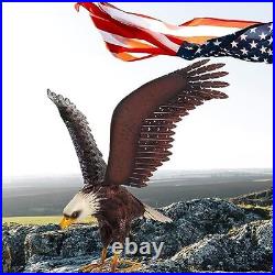 Bald Eagle Statue Outdoor Garden Sculpture Metal Yard Art Lawn