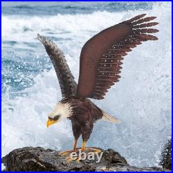Bald Eagle Statue Outdoor Garden Sculpture Metal Yard Art Lawn Decorations, La