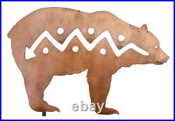 Bear Metal Yard Art, Rust Finish, Bear Statue, Handmade in the USA