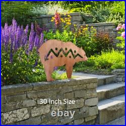 Bear Metal Yard Art, Rust Finish, Bear Statue, Handmade in the USA