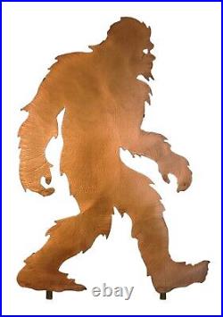 Bigfoot Metal Yard Art, Sasquatch Statue. Rust Finish, Handmade in the USA