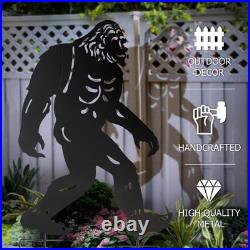 Bigfoot Outdoor Garden Decor, 6.6ft Bigfoot Outdoor Statues Metal Yard Art, B