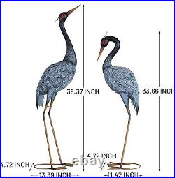 Black Heron Crane Statue Sculpture Bird Art Decor Home Modern Yard Patio Lawn