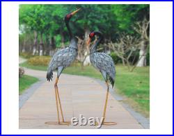 Black Heron Crane Statue Sculpture Birds Art Decor Home Coastal Yard Patio Lawn