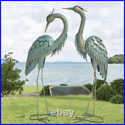 Blue Heron Crane Statue Sculpture Bird Art Decor Home Modern Yard Patio Lawn