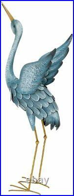 Blue Heron Crane Statue Sculpture Bird Art Decor Home Modern Yard Patio Lawn Art