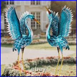 Blue Heron Crane Statue Sculpture Bird Art Decor Home Modern Yard Patio Lawn Big